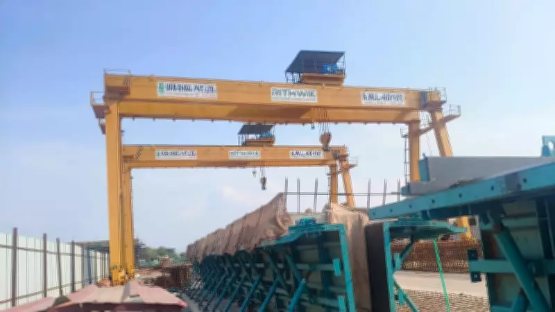First T-girder Cast for Huskur Station on Bengaluru Suburban Rail