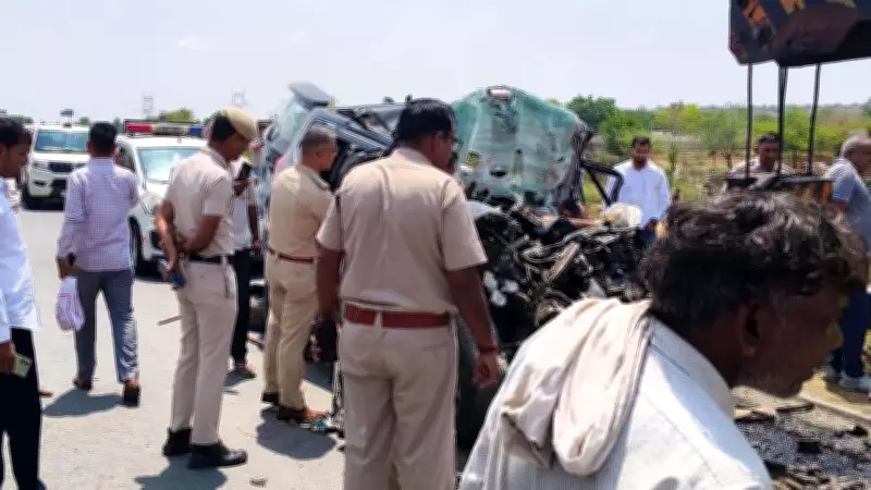 Five Killed as Police Vehicle Crashes into Parked Truck on KMP Expressway in Nuh