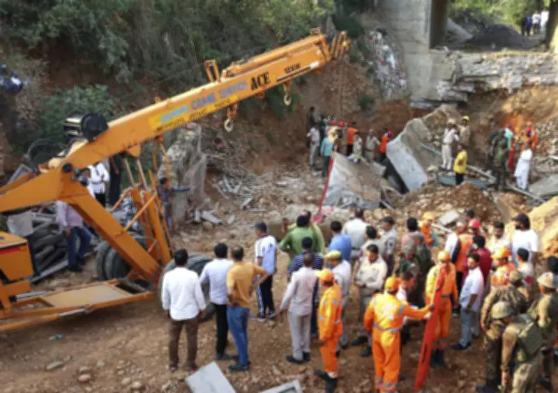 Four Workers Trapped in Jammu Bridge Collapse, Rescue Underway