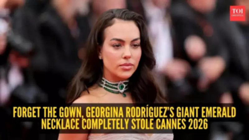 Georgina Rodriguez Stuns in Smoky Mauve Lace at Cannes 2025 with Massive Emerald Necklace