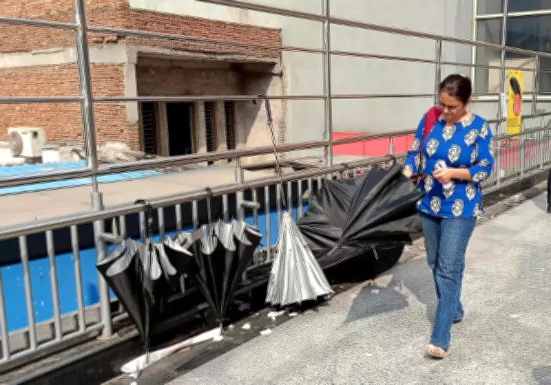 Ghaziabad RRTS Bridge Offers Umbrellas to Commuters, 15 Lost Daily