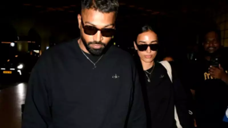 Hardik Pandya and Mahieka Sharma Spotted at Airport After MI Loss