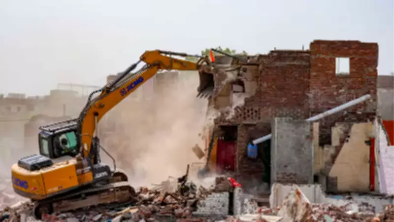 Heavy Security Deployed in Shalimar Bagh Demolition Drive