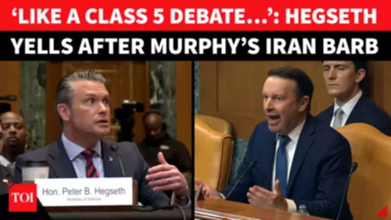 Hegseth Clashes With Murphy Over Iran War Strategy In Heated Senate Hearing