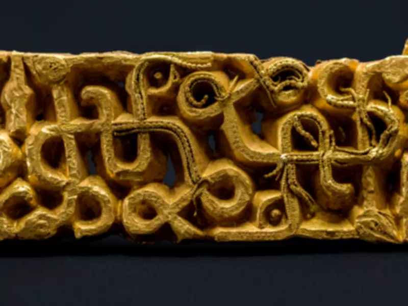 Hiker Discovers 1,500-Year-Old Gold Sword Fitting in Norway