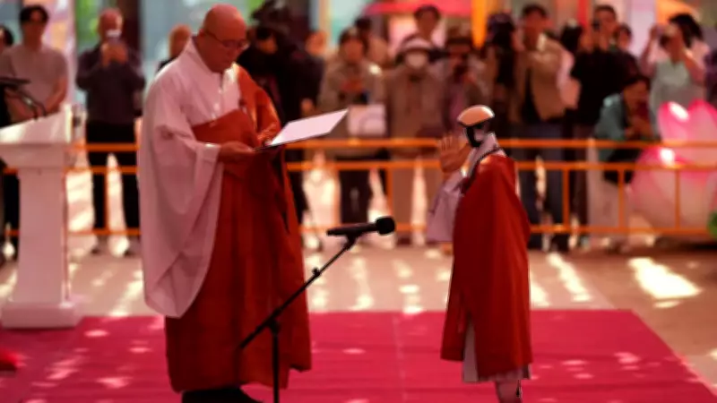 Humanoid robot Gabi makes history in Buddhist precept ceremony in South Korea