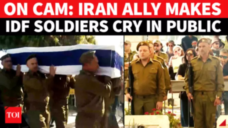 IDF Soldiers Weep at Funeral Amid Hezbollah Drone Threat
