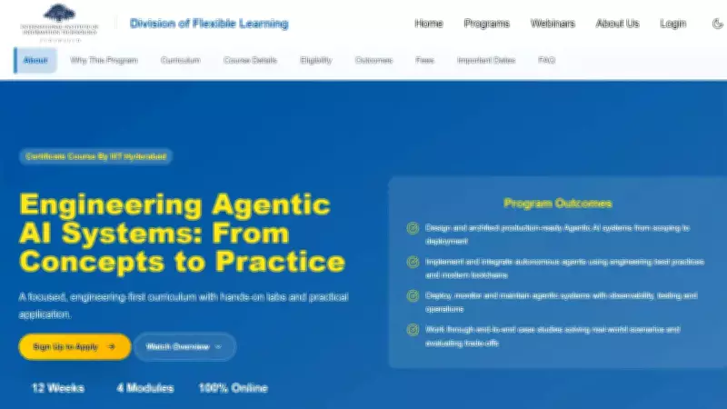 IIIT Hyderabad Launches Online Certificate Programme on Engineering Agentic AI Systems