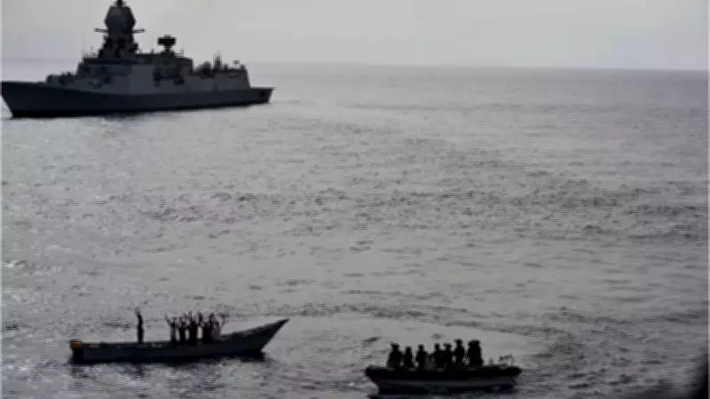 Indian Navy Warship INS Kolkata Prevents Piracy Attack in Western Indian Ocean