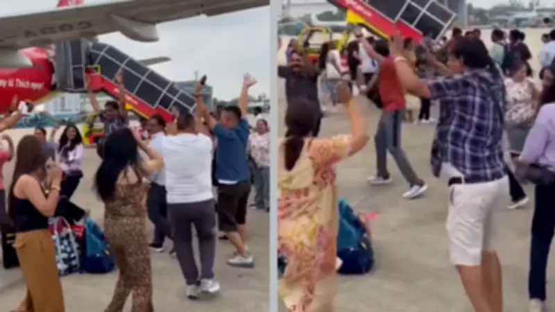 Indian Tourists Perform Garba on Vietnam Airport Tarmac, Sparking Online Debate
