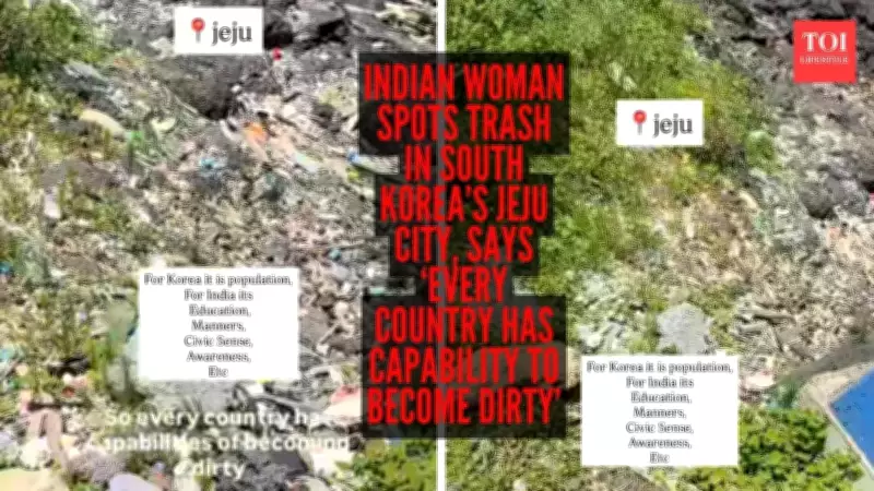 Indian Woman's Video Shows Trash in Jeju, South Korea, Sparks Cleanliness Debate