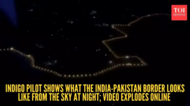 IndiGo Pilot's Rare Cockpit Video Shows Glowing India-Pakistan Border at Night