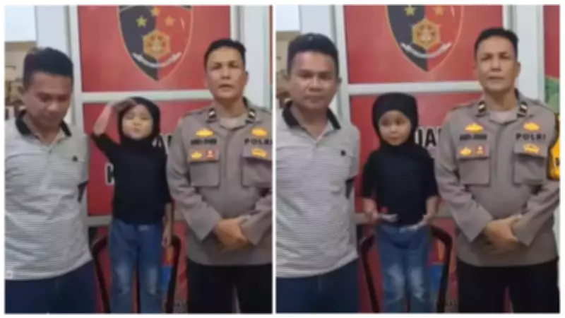 Indonesian 5-Year-Old Goes Viral for Cheerful Dance at Police Station After Getting Lost