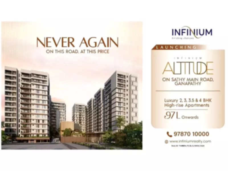 Infinium Developers Launches Altitude Luxury High-Rise on Sathy Main Road