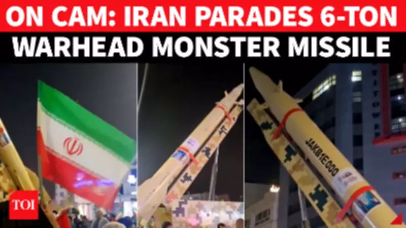 Iran Parades 6-Ton Warhead Missile in Tehran Amid Massive Pro-Government Rallies