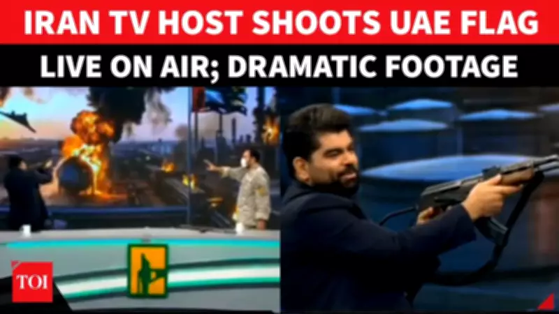 Iran TV Host Fires at UAE Flag in Live Broadcast, Stuns Middle East
