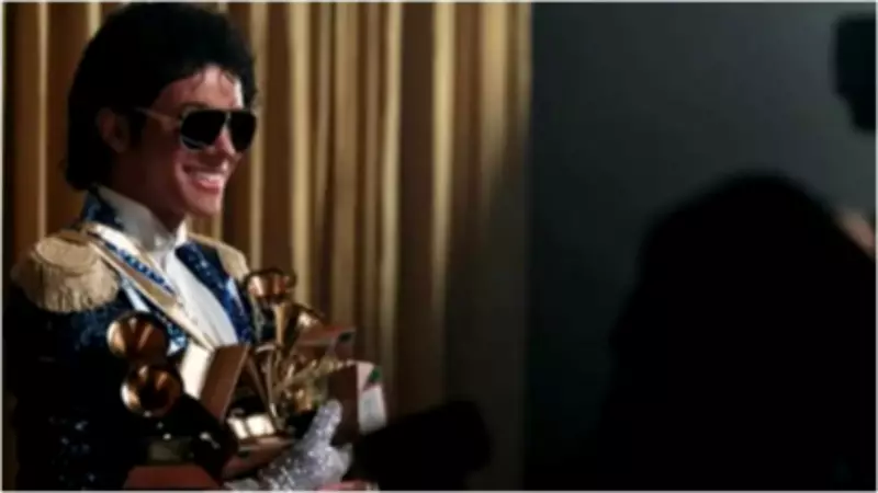 Jaafar Jackson Holds Michael Jackson's Real Grammy on 'Michael' Set