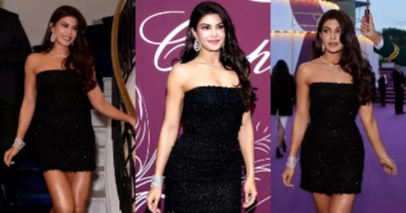 Jacqueline Fernandez Stuns in Black Mini-Dress at Cannes 2026 Chopard Gala