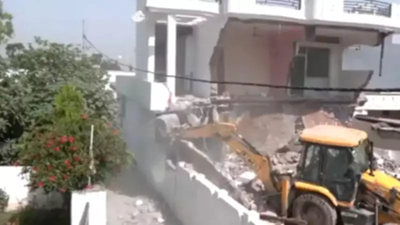 Jammu and Kashmir demolishes drug trafficker's house in anti-drug drive