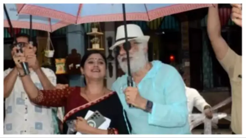 Jamnadas Majethia Distributes Custom Umbrellas to Pushpa Impossible Cast and Crew During Heatwave