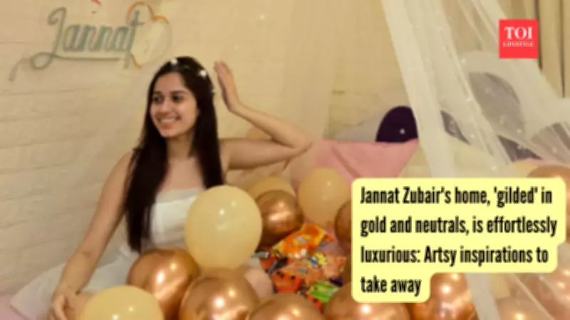 Jannat Zubair's Luxurious Home Tour: Gold and Neutral Design Inspirations