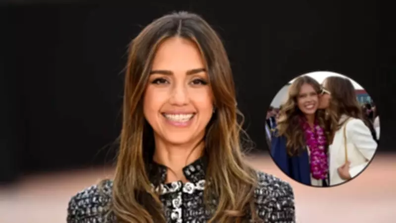 Jessica Alba Emotional as Daughter Honor Marie Warren Graduates