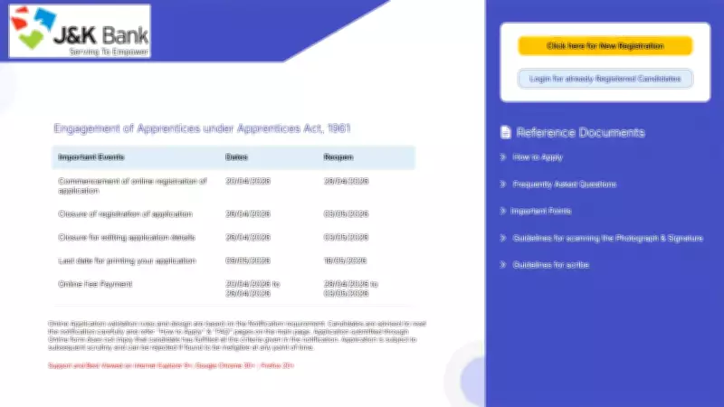 JK Bank Apprentice Recruitment 2026: Apply Now for 614 Posts