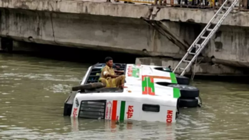 Kanpur Bus Carrying 20 Workers Plunges into Canal After Collision