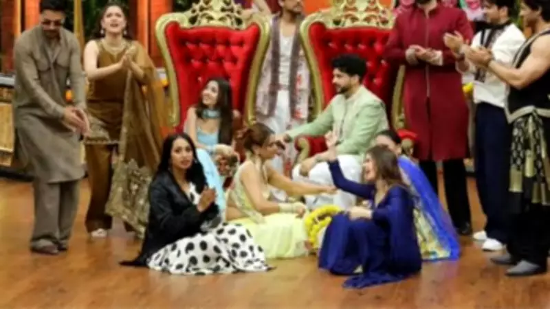 Karan Kundrra and Tejasswi Prakash's Parody Wedding Takes Over Laughter Chefs