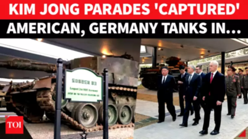 Kim Jong Un Displays Captured NATO Tanks in Rare Military Exhibition