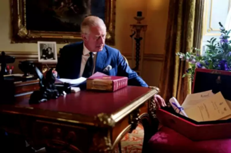 King Charles III Seen with Official Red Dispatch Box in Historic Photo