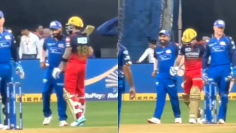Kohli and Rohit Share Light-Hearted Moment During Intense IPL Clash