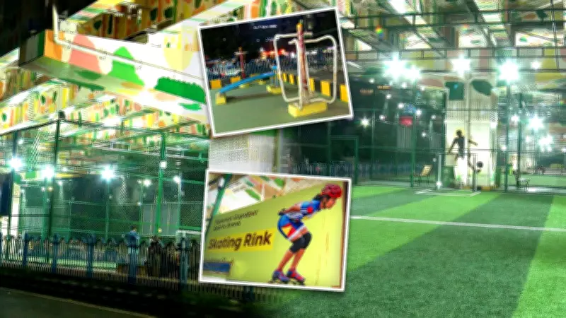 Kolkata Flyover Transforms Dead Space Into Free Sports Hub for Community