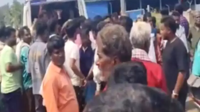 KSRTC bus overturns in Davanagere, 1 killed, 45 injured; axle break suspected