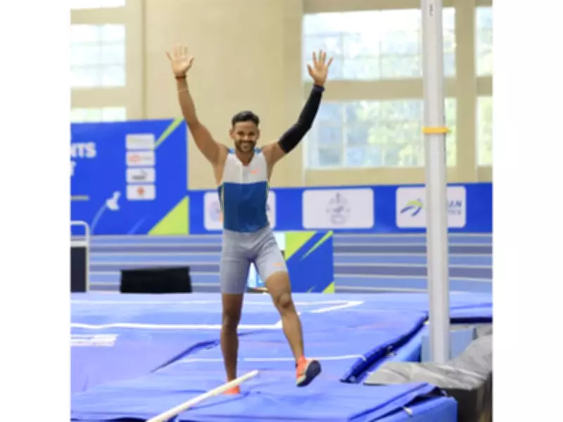 Kuldeep Kumar Sets National Pole Vault Record at 5.41m in New Delhi