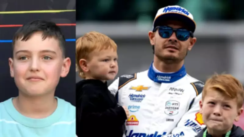 Kyle Larson's son comforts Brexton Busch in emotional moment at Coca-Cola 600