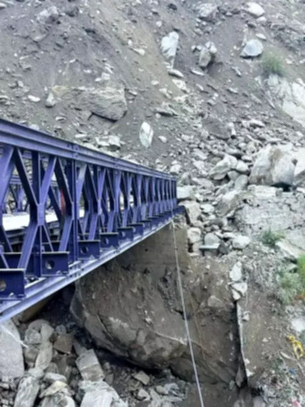 Landslides Damage Bridge, Cut Off Tribal District in Himachal