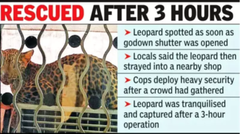 Leopard Spotted in Amravati Godown Triggers 3-Hour Rescue Operation
