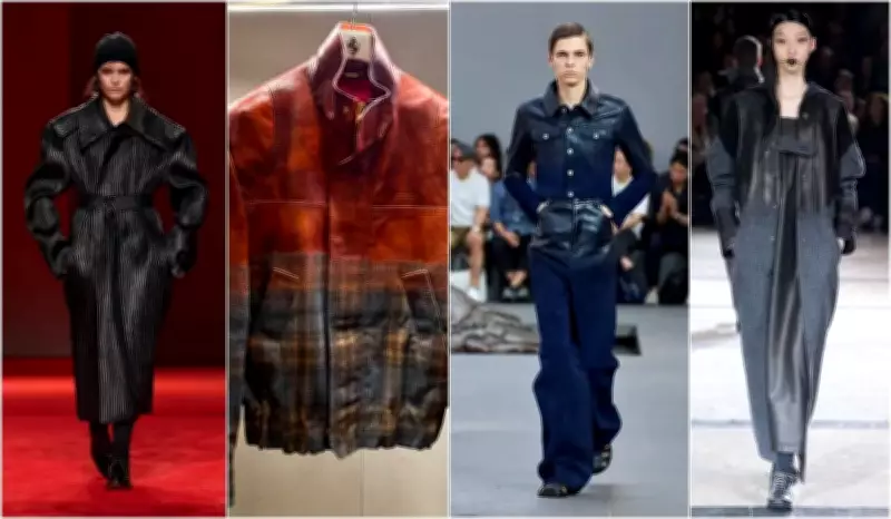 Luxury Fashion Blends Leather with Diverse Textures in Seamless Hybrid Garments