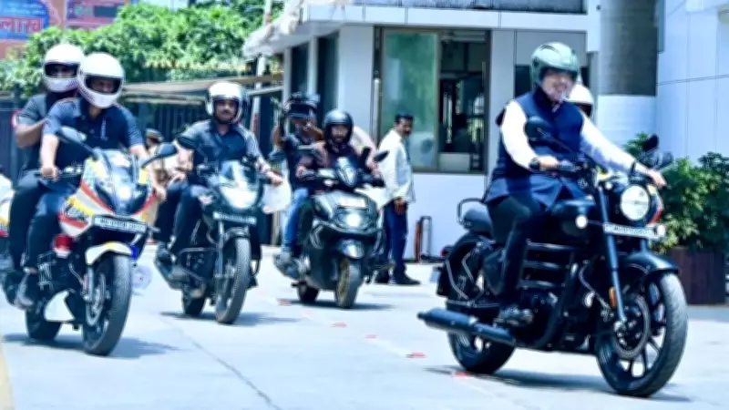 Maharashtra CM Fadnavis rides Royal Enfield to work, answers PM Modi's fuel appeal