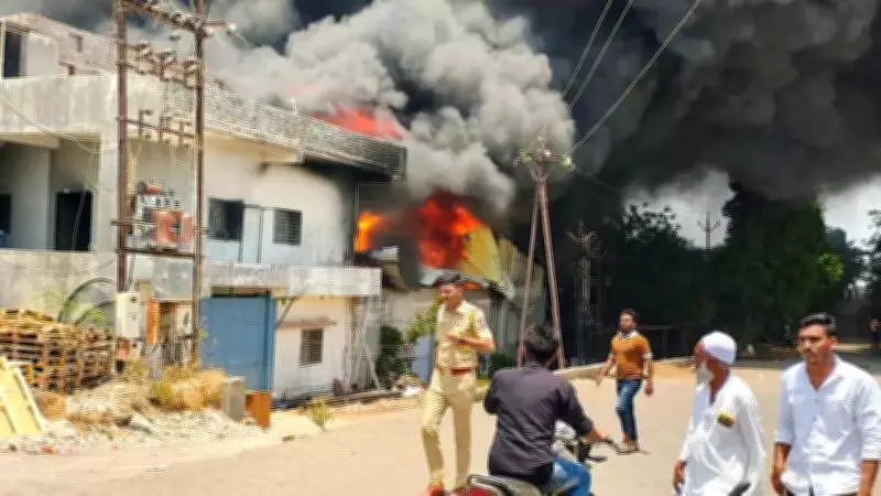Major Fire Breaks Out at Textile Unit in Nashik's Navapur MIDC