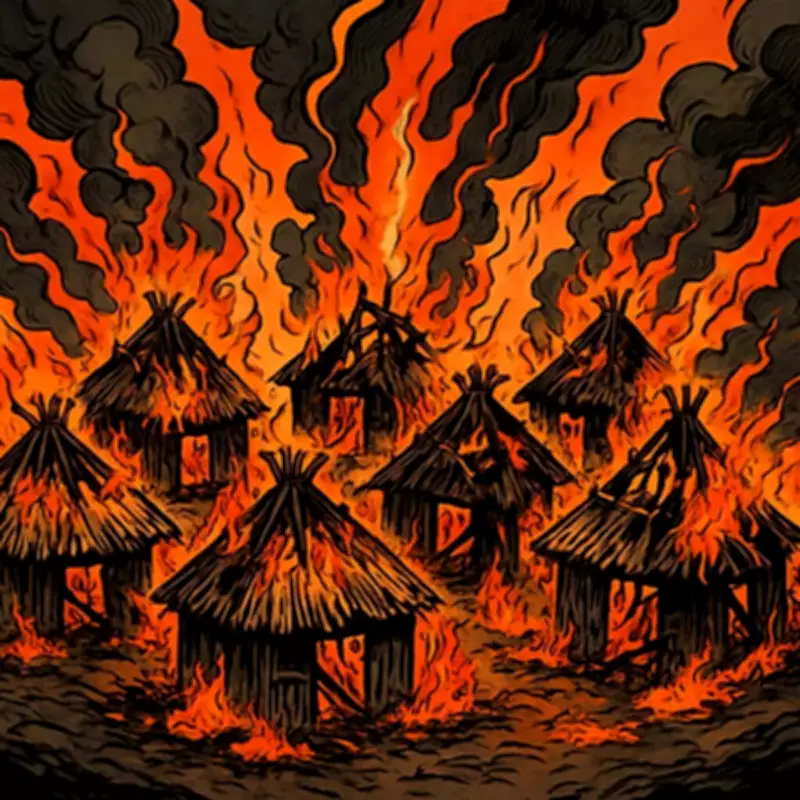 Major Fire in Khandwa Village Destroys Eight Mud Houses, Families Homeless