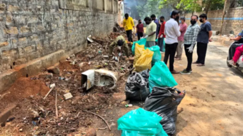 Mallikarjuna Temple Street Cleaned by Residents and Officials