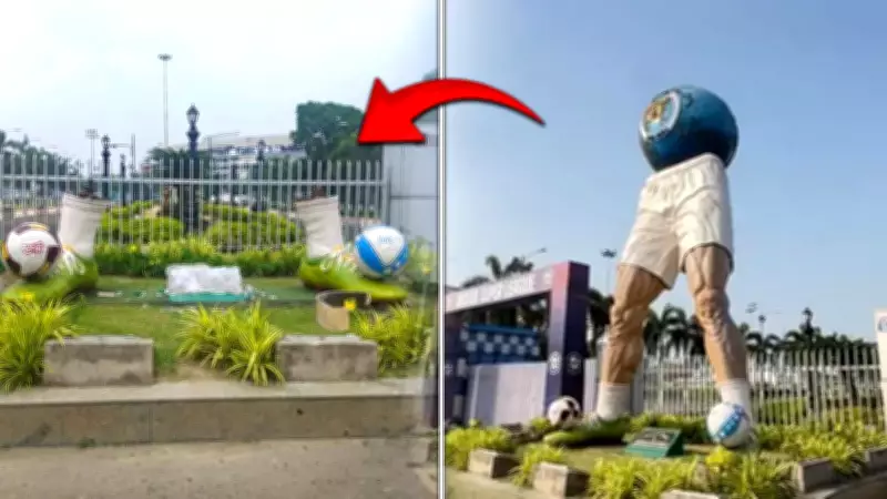 Mamata Banerjee-Designed Football Sculpture Removed From Salt Lake Stadium