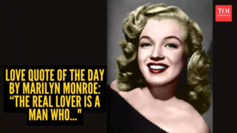 Marilyn Monroe on True Love: The Real Lover Thrills with Small Moments