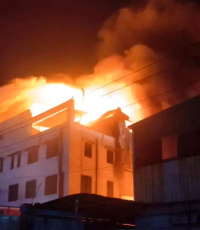Massive Fire at Plastic Granule Factory in Bhiwadi Industrial Area