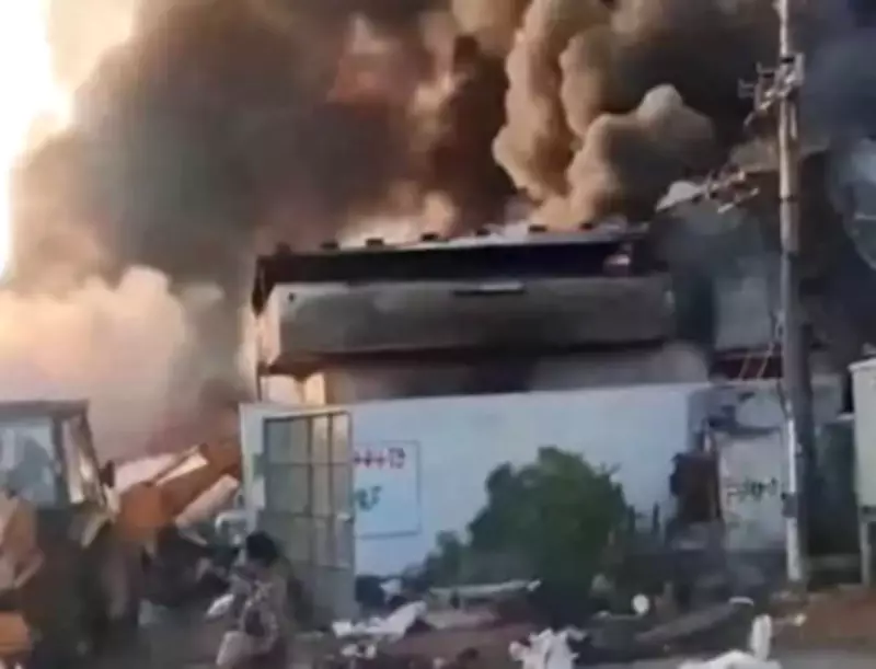 Massive Fire at Scrap Store in Vizag Causes Panic, No Injuries Reported