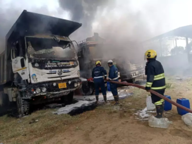 Massive Fire at Shriram Automall in Patancheru Destroys Multiple Vehicles