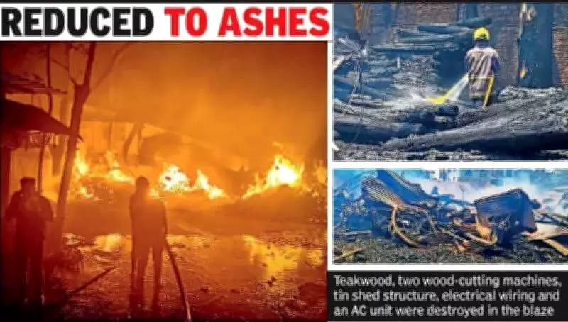 Massive Fire at Two Timber Yards in Nagpur Causes Rs1.25 Crore Loss