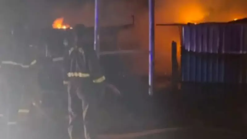 Massive Fire Breaks Out Near Hardoi Market, Six Shops Gutted